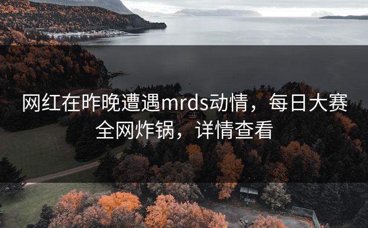 网红在昨晚遭遇mrds动情，每日大赛全网炸锅，详情查看
