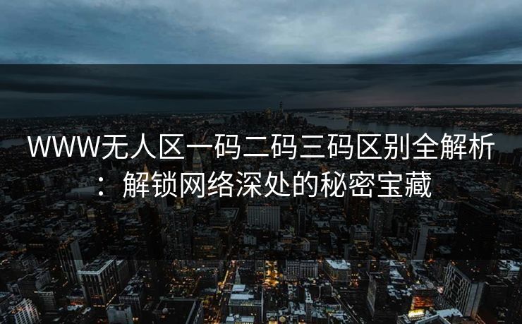 WWW无人区一码二码三码区别全解析:解锁网络深处的秘密宝藏 WWW无人区一码二码三码区别全解析:解锁网络深处的秘密宝藏